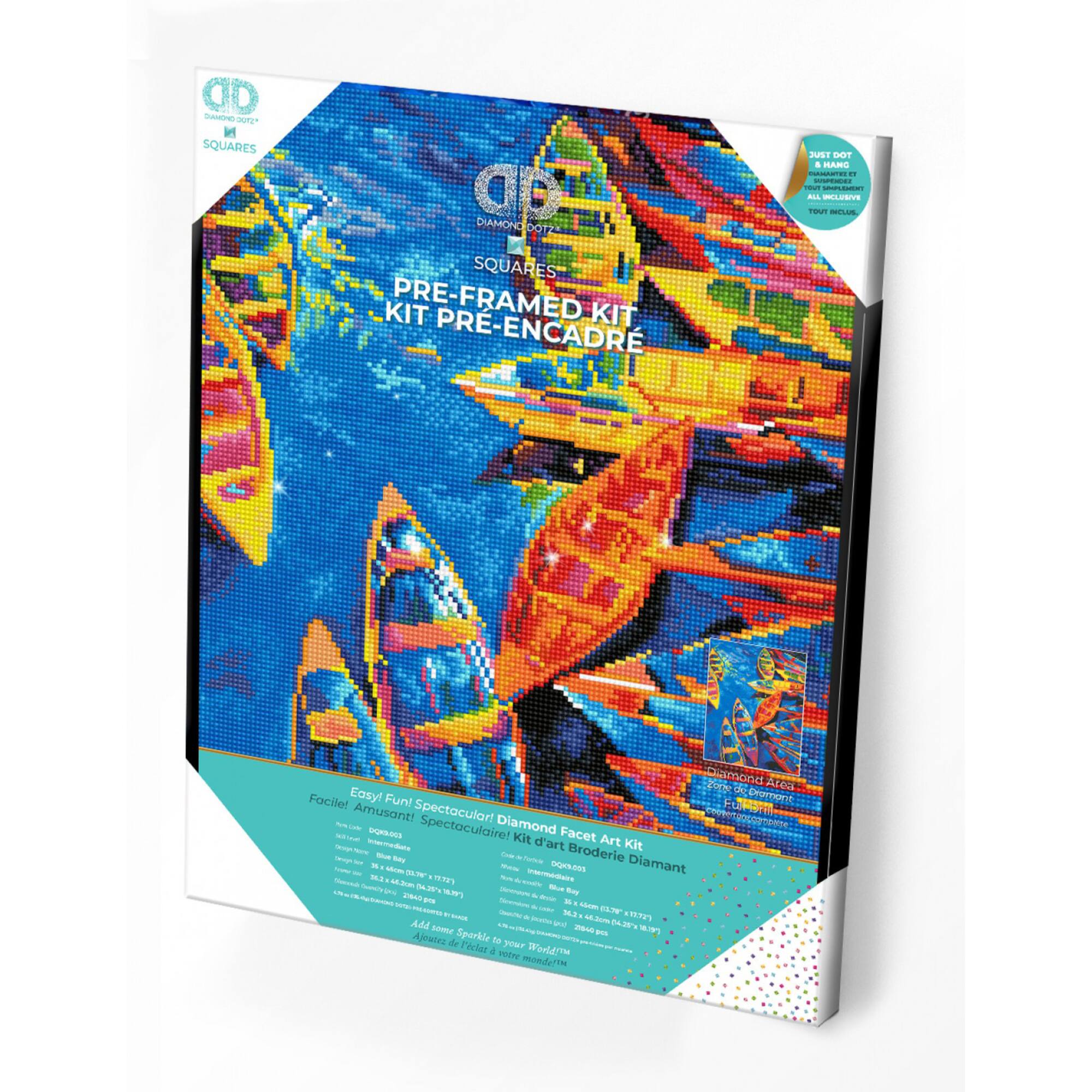 Diamond Dotz® Intermediate Blue Bay Pre-Framed Diamond Painting Kit